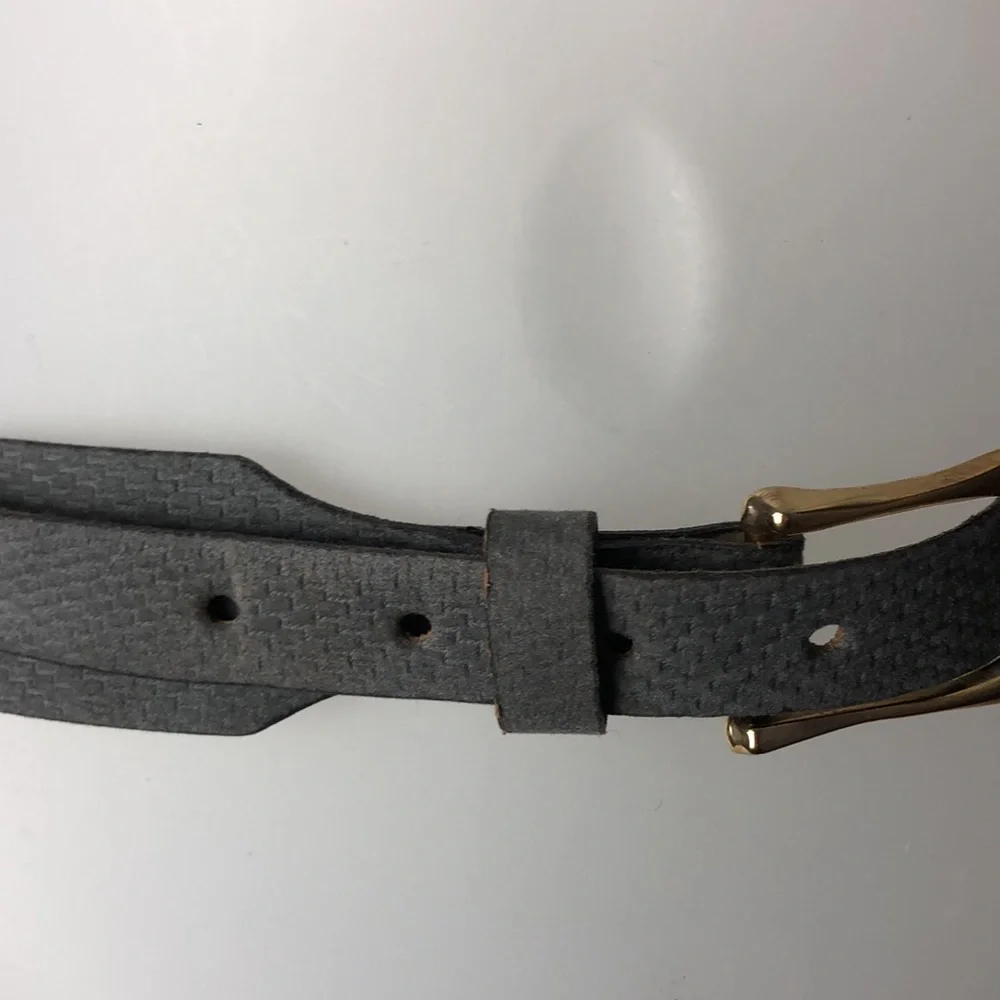 VTG Sasson Grey with Gold buckle Belt Girls M/L